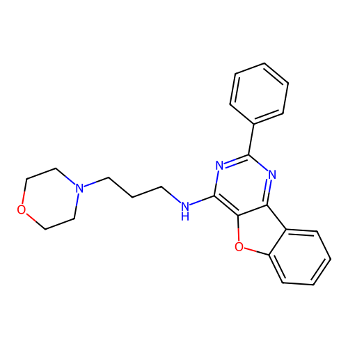 N-[3-(morpholin-4-yl)propyl]-2-phenyl[1]benzofuro[3,2-d]pyrimidin-4-amine structure