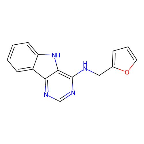 N-(furan-2-ylmethyl)-5H-pyrimido[5,4-b]indol-4-amine structure