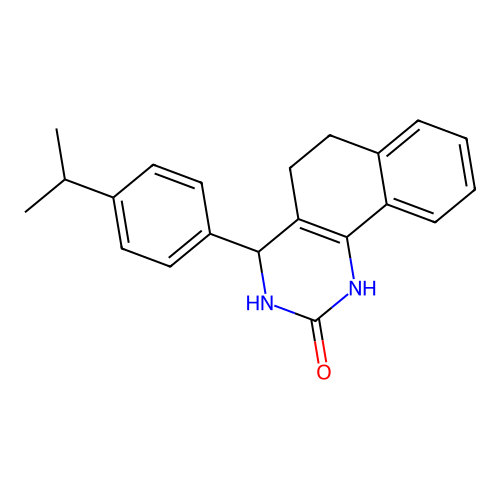 4-(4-propan-2-ylphenyl)-3,4,5,6-tetrahydro-1H-benzo[h]quinazolin-2-one structure