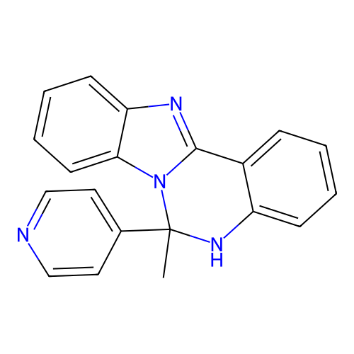 6-methyl-6-pyridin-4-yl-12H-benzimidazolo[1,2-c]quinazoline structure