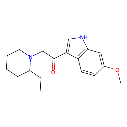 2-(2-ethylpiperidin-1-yl)-1-(6-methoxy-1H-indol-3-yl)ethanone structure