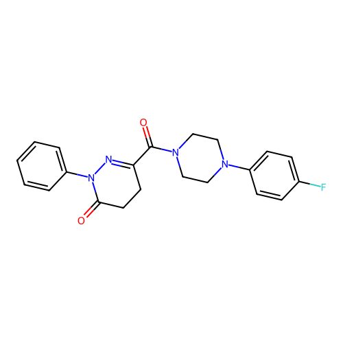 6-[4-(4-fluorophenyl)piperazine-1-carbonyl]-2-phenyl-4,5-dihydropyridazin-3-one structure