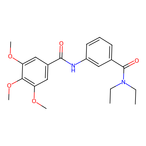 N-[3-(diethylcarbamoyl)phenyl]-3,4,5-trimethoxybenzamide structure