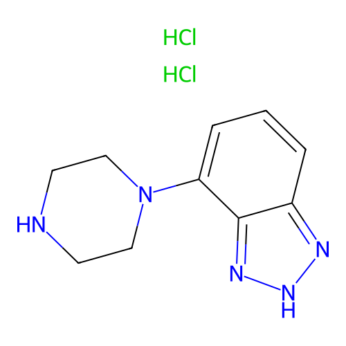 1H-Benzotriazole, 4-(1-piperazinyl)-, dihydrochloride structure