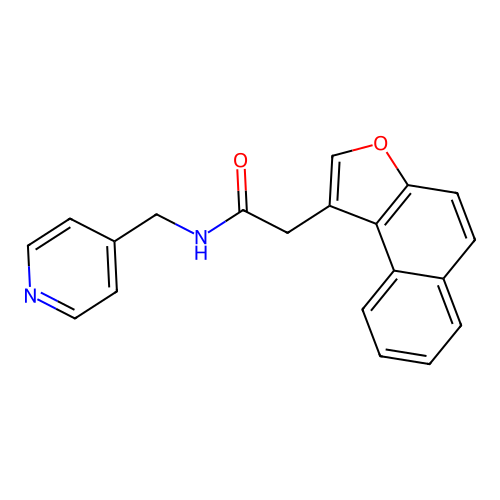 N-(4-Pyridinylmethyl)naphtho[2,1-b]furan-1-acetamide structure