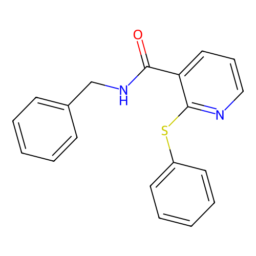 N-benzyl-2-phenylsulfanylpyridine-3-carboxamide structure