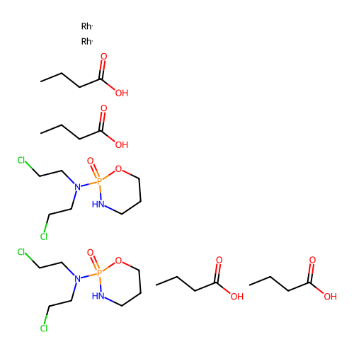 Chemical Compound (C30H62Cl4N4O12P2Rh2) structure