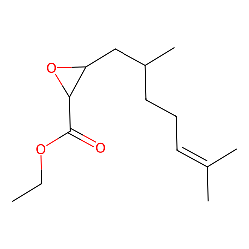 Ethyl 3-(2,6-dimethylhept-5-enyl)oxirane-2-carboxylate structure