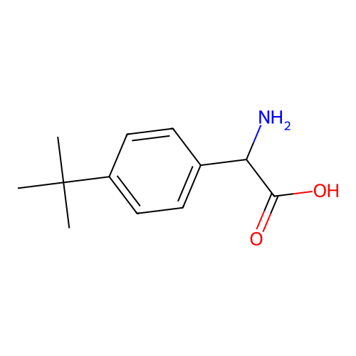Amino(4-tert-butylphenyl)acetic acid structure
