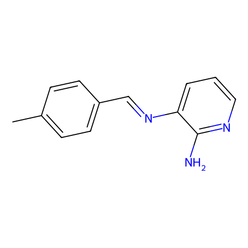 N-(2-amino-3-pyridinyl)-N-(4-methylbenzylidene)amine structure