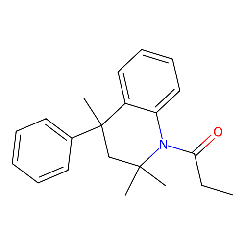 1-(2,2,4-trimethyl-4-phenyl-3,4-dihydroquinolin-1(2H)-yl)propan-1-one structure
