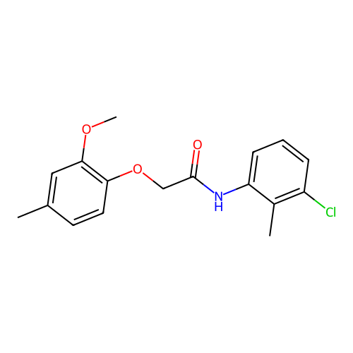 N-(3-Chloro-2-methylphenyl)-2-(2-methoxy-4-methylphenoxy)acetamide structure