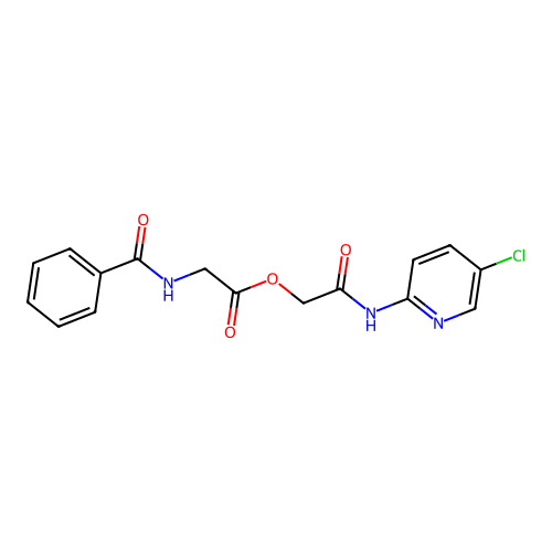 [2-[(5-Chloropyridin-2-yl)amino]-2-oxoethyl] 2-benzamidoacetate structure
