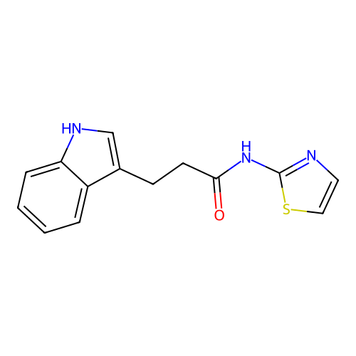 3-(1H-indol-3-yl)-N-(1,3-thiazol-2-yl)propanamide structure