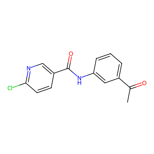 N-(3-acetylphenyl)-6-chloropyridine-3-carboxamide structure