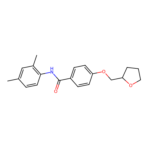 N-(2,4-dimethylphenyl)-4-(tetrahydrofuran-2-ylmethoxy)benzamide structure