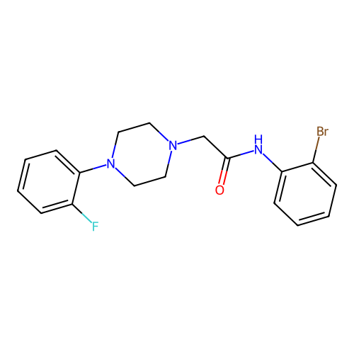N-(2-Bromophenyl)-2-(4-(2-fluorophenyl)piperazinyl)ethanamide structure