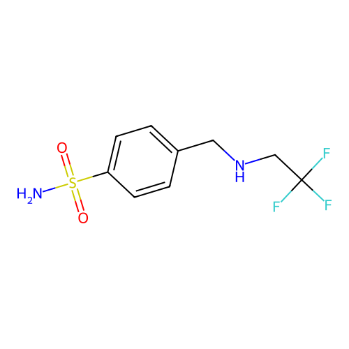 4-{[(2,2,2-Trifluoroethyl)amino]methyl}benzene-1-sulfonamide structure