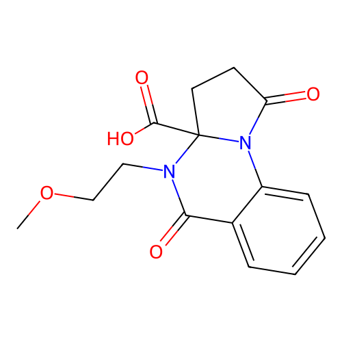 4-(2-methoxyethyl)-1,5-dioxo-1H,2H,3H,3aH,4H,5H-pyrrolo[1,2-a]quinazoline-3a-carboxylic acid structure