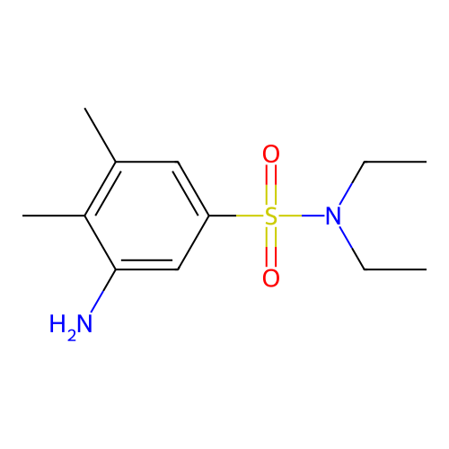 3-amino-N,N-diethyl-4,5-dimethylbenzene-1-sulfonamide structure
