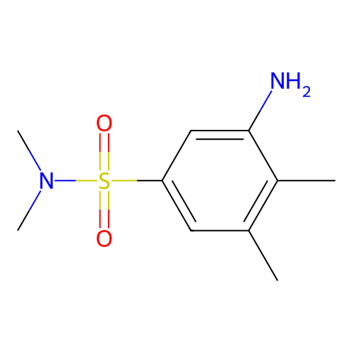 3-amino-N,N,4,5-tetramethylbenzene-1-sulfonamide structure
