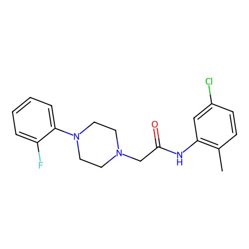 N-(5-chloro-2-methylphenyl)-2-[4-(2-fluorophenyl)piperazin-1-yl]acetamide structure