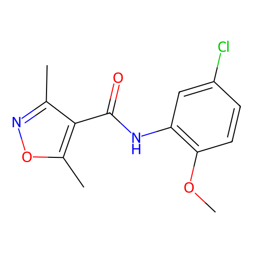 N-(5-chloro-2-methoxyphenyl)-3,5-dimethyl-1,2-oxazole-4-carboxamide structure