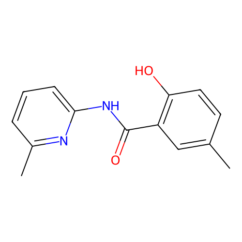 2-hydroxy-5-methyl-N-(6-methylpyridin-2-yl)benzamide structure