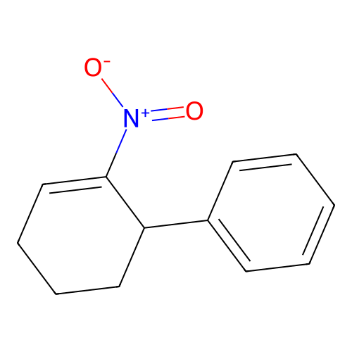 (2-Nitrocyclohex-2-enyl)benzene structure