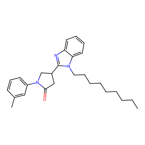 1-(3-methylphenyl)-4-(1-nonyl-1H-benzimidazol-2-yl)pyrrolidin-2-one structure
