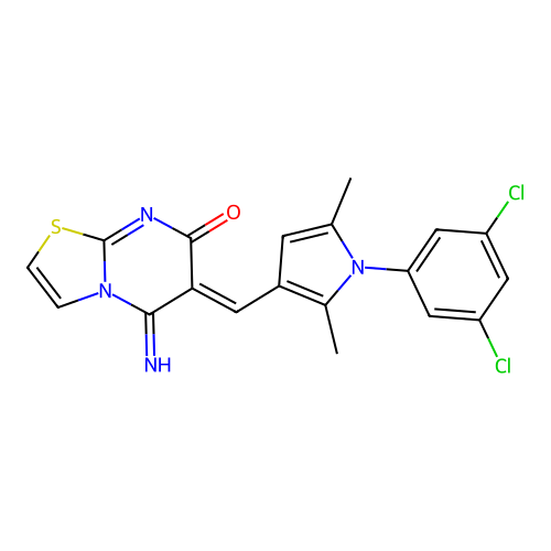 C19H14Cl2N4OS structure