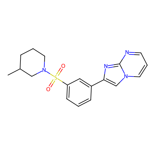 2-{3-[(3-Methylpiperidin-1-yl)sulfonyl]phenyl}imidazo[1,2-a]pyrimidine structure