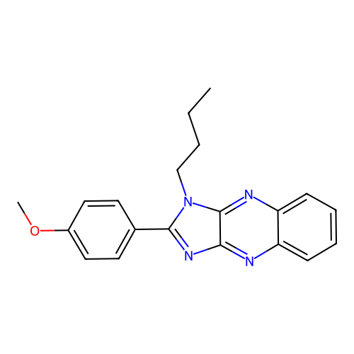 1-butyl-2-(4-methoxyphenyl)-1H-imidazo[4,5-b]quinoxaline structure