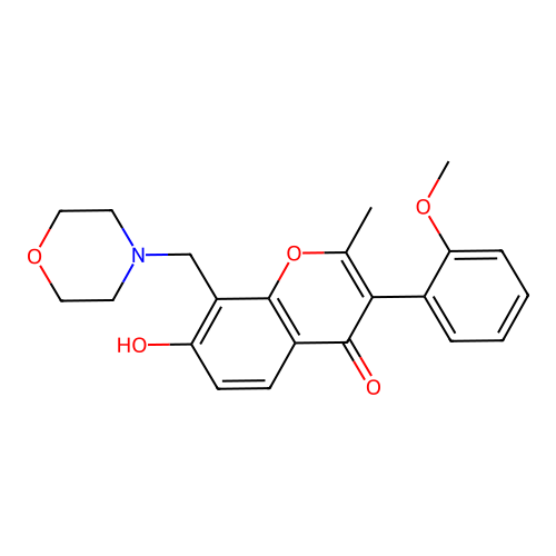 7-Hydroxy-3-(2-methoxyphenyl)-2-methyl-8-(morpholin-4-ylmethyl)chromen-4-one structure