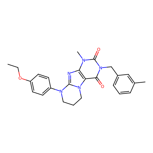 9-(4-ethoxyphenyl)-1-methyl-3-(3-methylbenzyl)-6,7,8,9-tetrahydropyrimido[2,1-f]purine-2,4(1H,3H)-dione structure