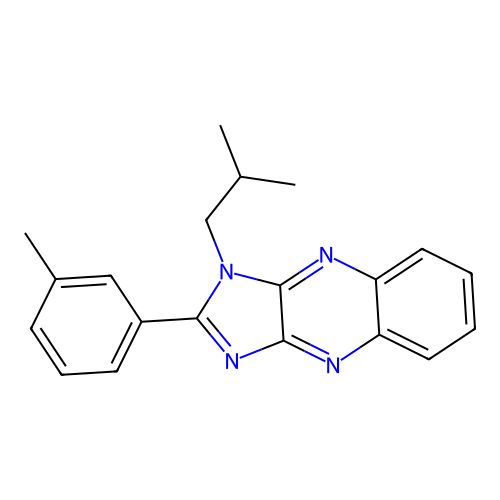 2-(3-methylphenyl)-1-(2-methylpropyl)-1H-imidazo[4,5-b]quinoxaline structure