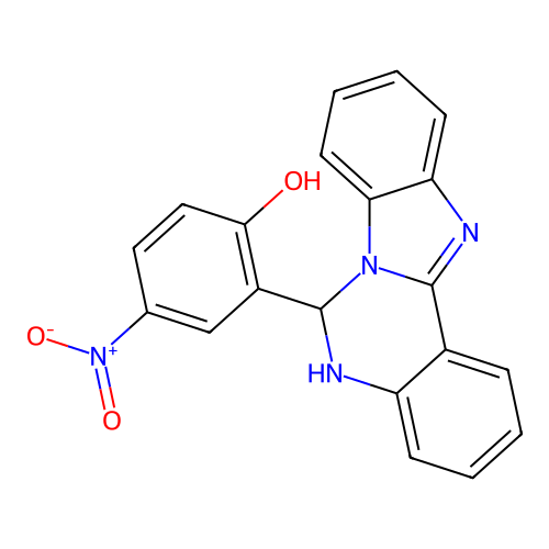 2-(5,6-Dihydro[1,3]benzimidazo[1,2-C]quinazolin-6-YL)-4-nitrophenol structure