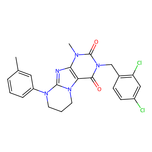 C23H21Cl2N5O2 structure
