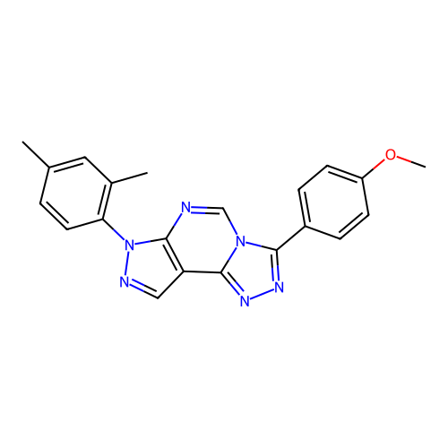 7-(2,4-dimethylphenyl)-3-(4-methoxyphenyl)-7H-pyrazolo[4,3-e][1,2,4]triazolo[4,3-c]pyrimidine structure