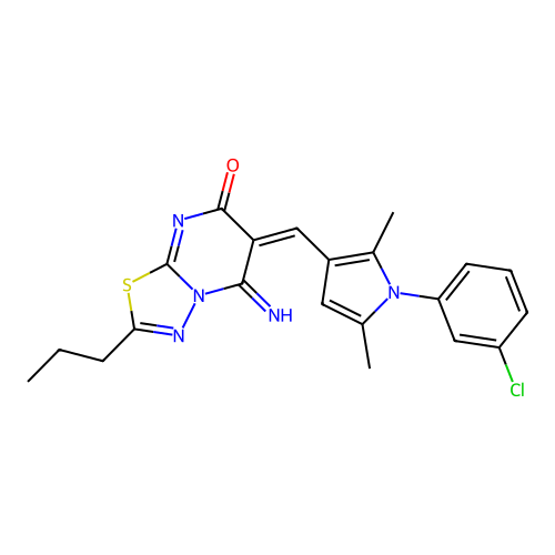 C21H20ClN5OS structure
