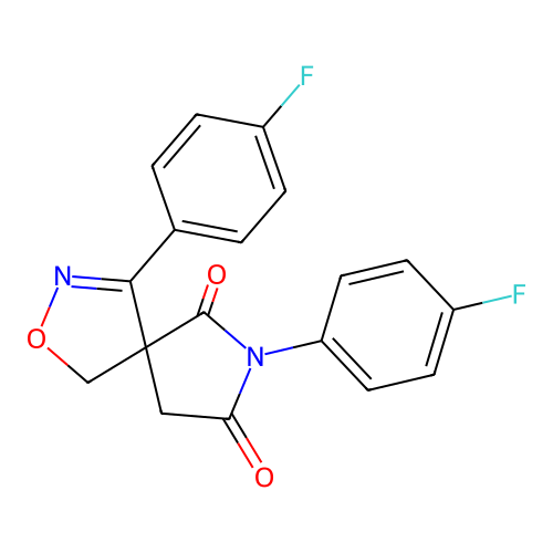 4,7-Bis(4-fluorophenyl)-2-oxa-3,7-diazaspiro[4.4]non-3-ene-6,8-dione structure
