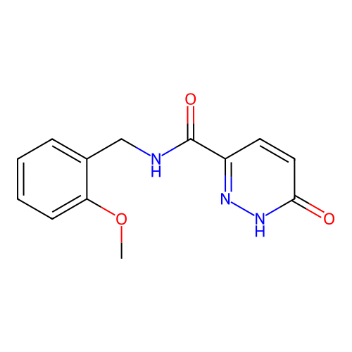 N-[(2-methoxyphenyl)methyl]-6-oxo-1H-pyridazine-3-carboxamide structure