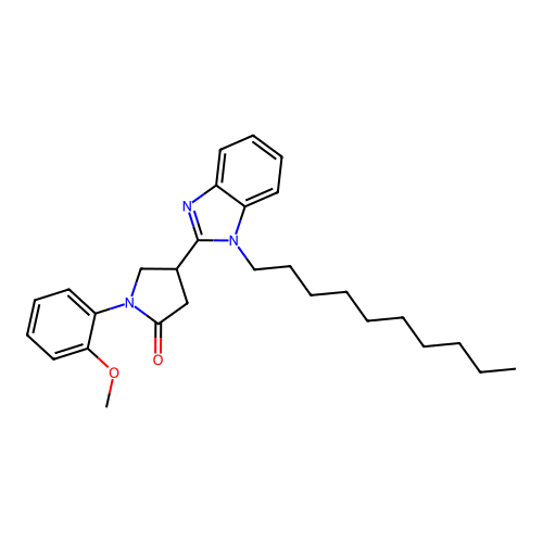 4-(1-Decylbenzimidazol-2-yl)-1-(2-methoxyphenyl)pyrrolidin-2-one structure