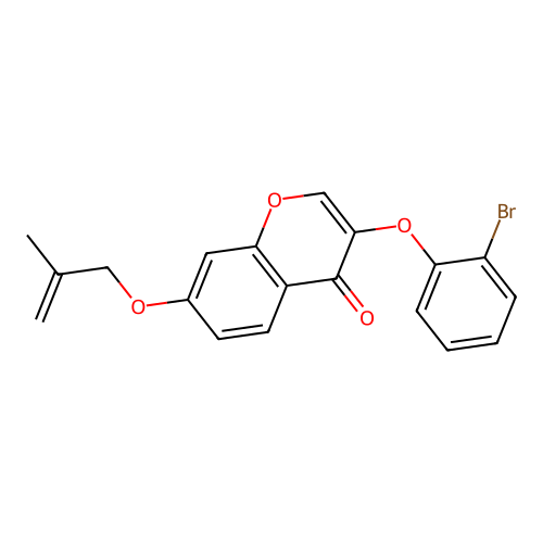 3-(2-bromophenoxy)-7-((2-methylallyl)oxy)-4H-chromen-4-one structure