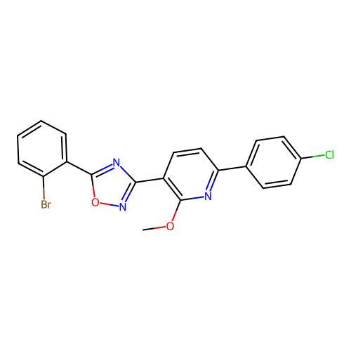 3-[5-(2-Bromophenyl)-1,2,4-oxadiazol-3-yl]-6-(4-chlorophenyl)-2-methoxypyridine structure