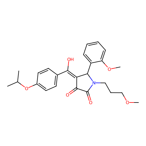3-hydroxy-5-(2-methoxyphenyl)-1-(3-methoxypropyl)-4-[4-(propan-2-yloxy)benzoyl]-2,5-dihydro-1H-pyrrol-2-one structure