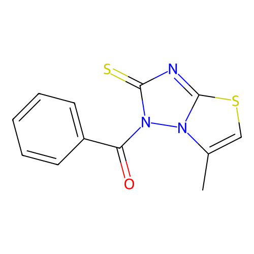 (6-methyl-2-thioxo[1,3]thiazolo[3,2-b][1,2,4]triazol-1(2H)-yl)(phenyl)methanone structure
