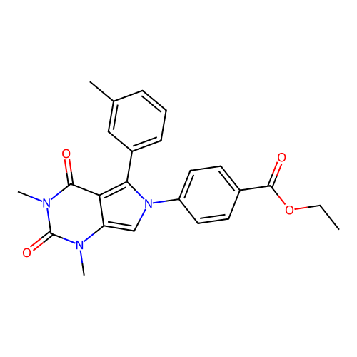 ethyl 4-[1,3-dimethyl-5-(3-methylphenyl)-2,4-dioxopyrrolo[3,4-d]pyrimidin-6-yl]benzoate structure
