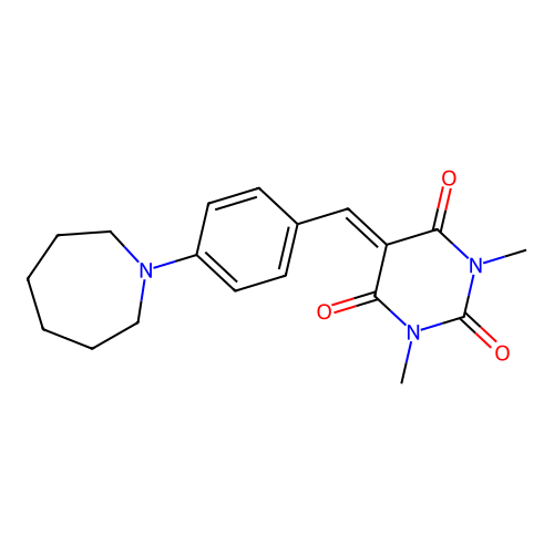 5-[[4-(Azepan-1-yl)phenyl]methylidene]-1,3-dimethyl-1,3-diazinane-2,4,6-trione structure