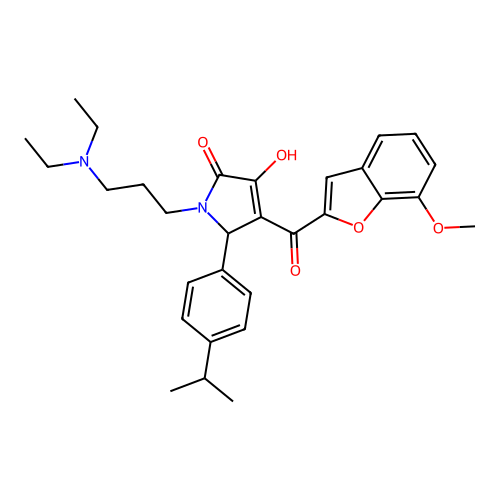 1-[3-(Diethylamino)propyl]-3-hydroxy-4-[(7-methoxybenzo[d]furan-2-yl)carbonyl]-5-[4-(methylethyl)phenyl]-3-pyrrolin-2-one structure